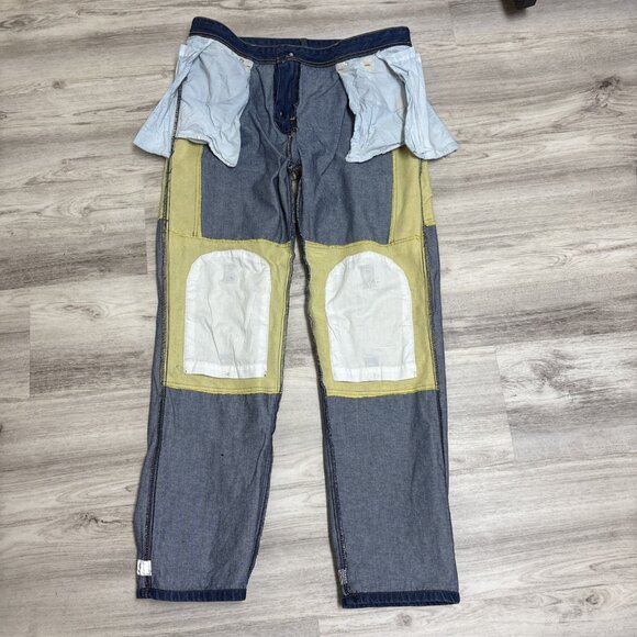 HB Huxlay Bros Motorcycle Jeans Mens 40x34 Blue Denim w/ Kevlar Stretch Lining - Picture 10 of 11